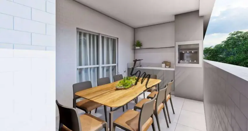 Apartamento com 1 dormitório à venda, 43 m² por R$ 330.000,00 - Canto do Forte - Praia Grande/SP
