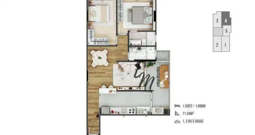 Apartamento com 1 dormitório à venda, 48 m² por R$ 357.000,00 - Vila Guilhermina - Praia Grande/SP