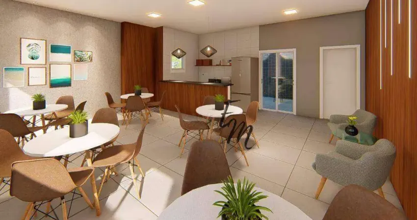 Apartamento com 2 dormitórios à venda, 60 m² por R$ 340.000,00 - Vila Guilhermina - Praia Grande/SP