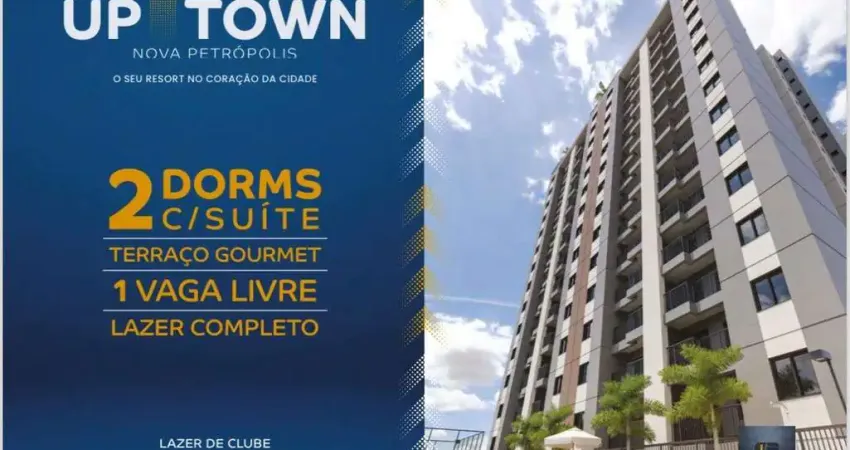 Apartamento 55m2, 02 dormitórios C/Suíte, Sacada Gourmet, 01 VG - UP TOWN - Bairro Nova Petrópolis - SBC