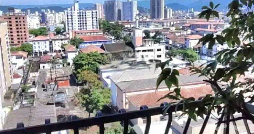 Apartamento de frente com 2 dormitórios com sacada a venda no embaré , santos - s.p.