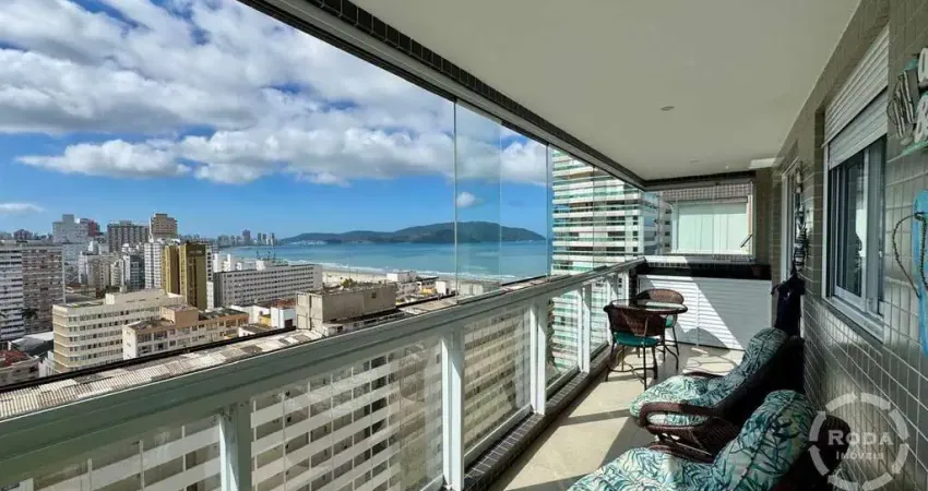 Apartamento com vista mar e lazer completo em santos, localizado no bairro do gonzaga.