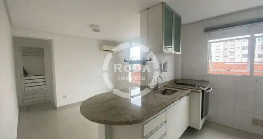 Apartamento 1 dormitório, 1 vaga demarcada com lazer no boqueirão - santos/sp