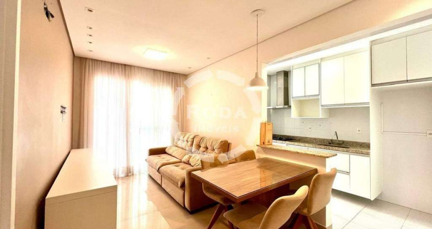 Apartamento 1 Dormitório, 1 Suíte, na Quadra da Praia no José Menino - PORTEIRA FECHADA.