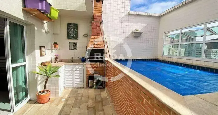Cobertura Duplex à Venda – 3 Suítes | 3 Vagas | Piscina Privativa | Boqueirão – Santos/SP