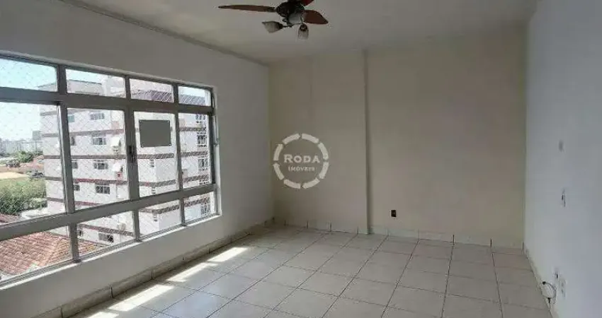 Apartamento a venda de frente com 2 dormitórios dependência completa no Marapé - Santos