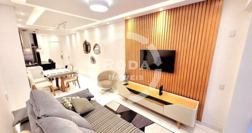 Apartamento Reformado com 3 Dormitórios (2 Suítes) a 100m da Praia – Aparecida, Santos