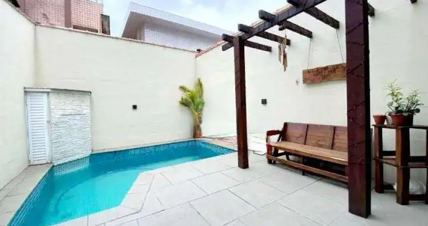 Sobrado Triplex com 4 Dormitórios, Piscina e Churrasqueira na Aparecida – Santos/SP