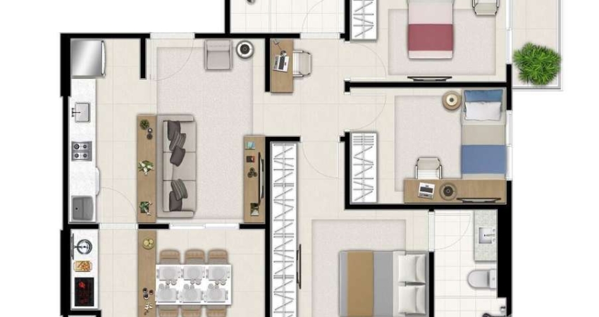 Apartamento | Venda | 3 dormitórios (1 suíte) | 89m² | Encruzilhada | Santos