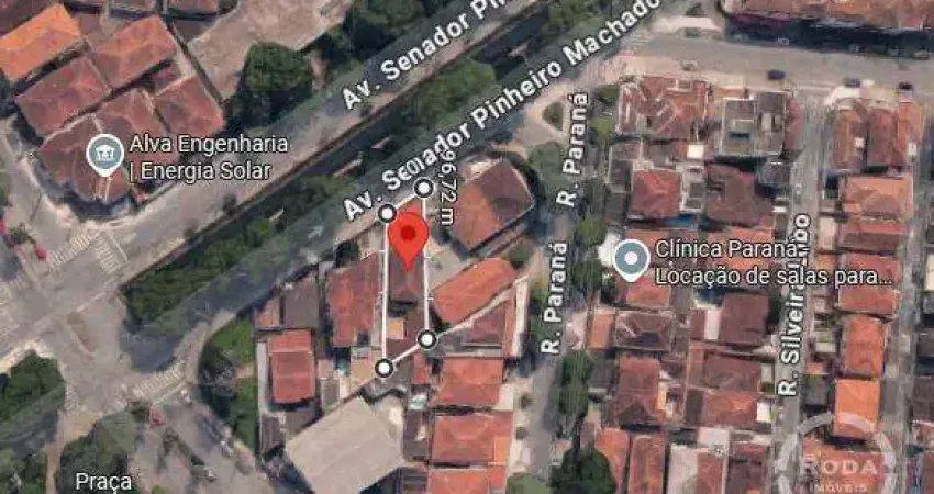 Terreno para Aluguel no Marapé em Santos – 12x37m na Av. Pinheiro Machado