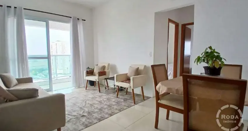 Apartamento para locação, 2 dormitórios, prédio com lazer, na Ponta da Praia, Santos-SP