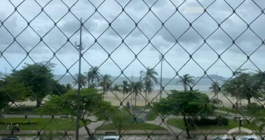 Apartamento frente mar com vista incrível 3 quartos sendo 1 suíte 2 vagas - boqueirão em santos