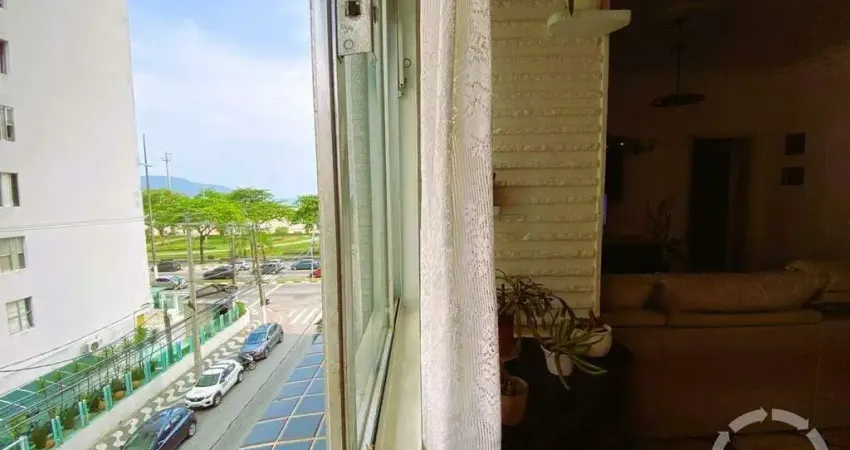 Apartamento para locação no gonzaga | 3 dormitórios | vista mar | mobiliado