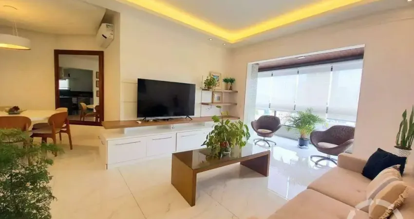 Apartamento de alto padrão à venda no embaré – quadra da praia | vista parcial do mar