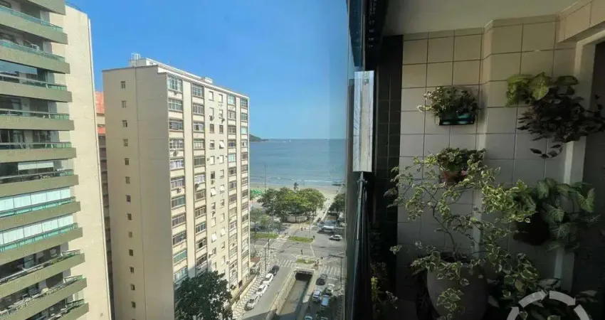 Apartamento 3 dormitórios com vista mar à venda em Embaré, Santos – 125 m²