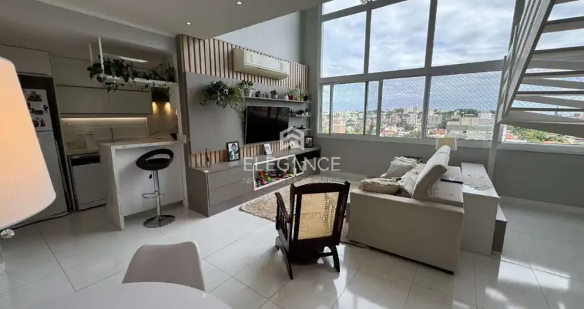 Elegance Imóveis vende apartamento duplex lindo totalmente mobiliado de frente com 3 dormitórios suíte 2 vagas/box garagem Jardim Lindóia Porto Alegre
