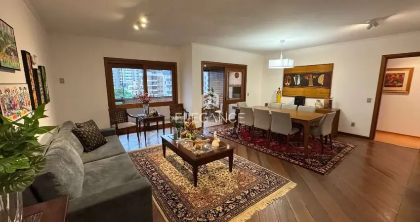 Apartamento para comprar em andar alto com 155 m2, semi-mobiliado, 3 dormitórios suíte 3 vagas/box garagem. Bela Vista Porto Alegre. Elegance Imóveis