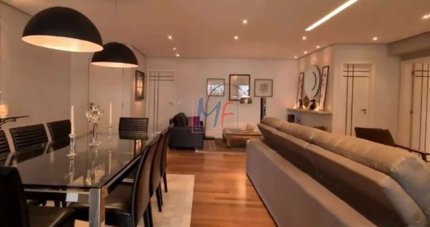 REF 16.184 - Lindo apto no Brooklin Paulista,  178 m² a.u., 3 suítes, sala, varanda gourmet, armários planejados, lareira, 3 vagas e Lazer.