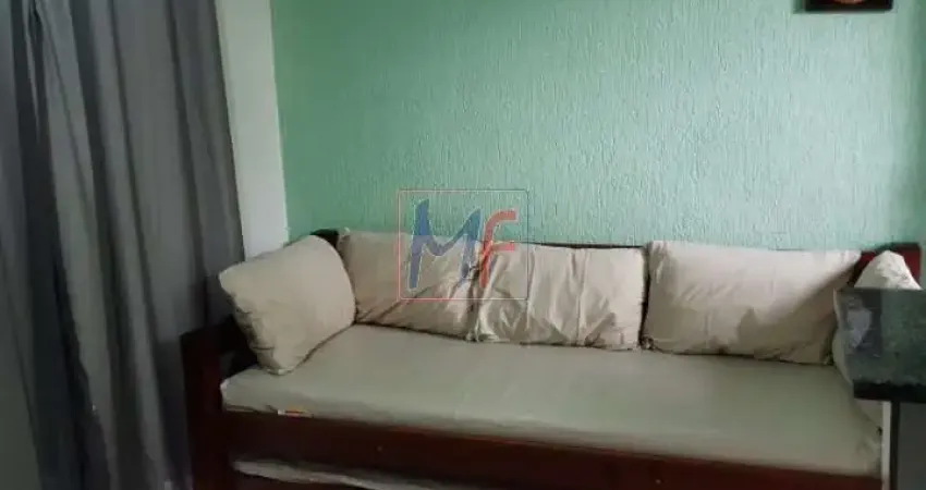 REF 16.975 - Ótimo apto em Ubatuba, 38 m² a.u., 1 quarto, cozinha, sala, banheiro, varanda, churrasqueira e 1 vaga, a 200m da Praia Grande.