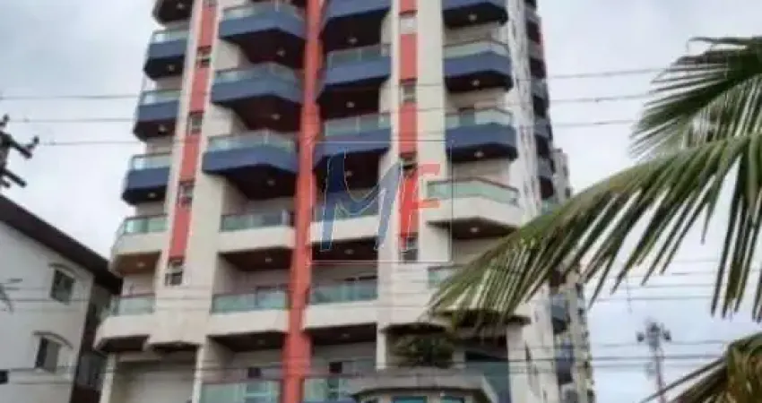 Apartamento em Mongaguá/SP, 91m² a.u., 2 dormitórios (1 suíte), sala, cozinha, lavanderia, 1 vaga e lazer (REF 17.277)