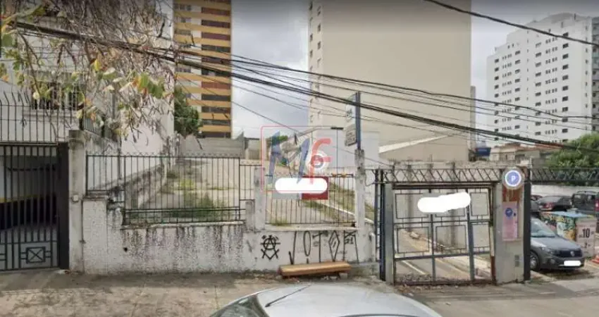 REF. 15.044 - Excelente Terreno no bairro Perdizes, com 590 m² a.t., 124 m² a.c., 12 m de testada, zoneamento ZM, bem localizado.