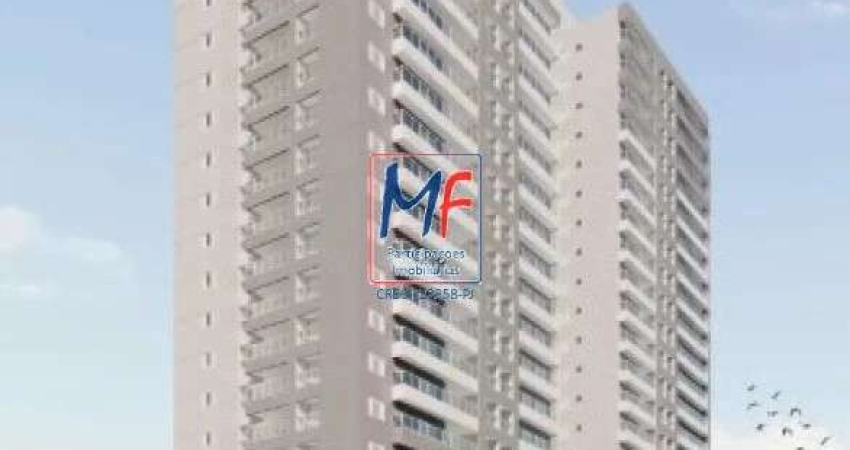 Excelente apto em Mongaguá, em construção , com  92,36   m² a.u., 2 dormitórios (1 suíte), sala, cozinha, varanda gourmet, 1 vaga e  lazer completo (REF 18.164)