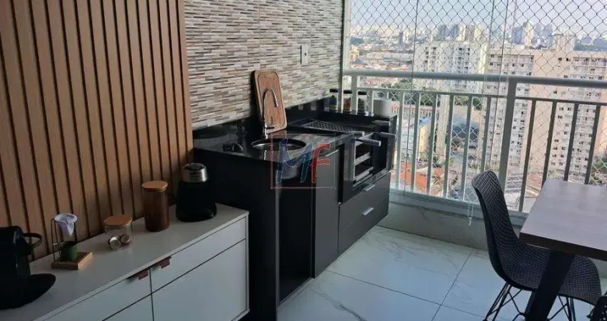 Excelente apto na Vila Guilherme, com 62m² a.u., 2 dormitórios (1 suíte), sala, cozinha planejada, varanda gourmet, 1 vaga, lazer (REF 19.285)