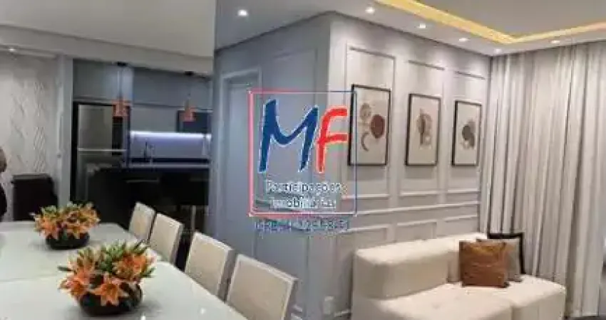 Excelente apto na chácara santo antônio (zona leste sp), 64m² a.u., 2 dormitórios (1 suíte), sala, varanda gourmet, cozinha, lavanderia, 1 vaga, lazer (ref 20.029)