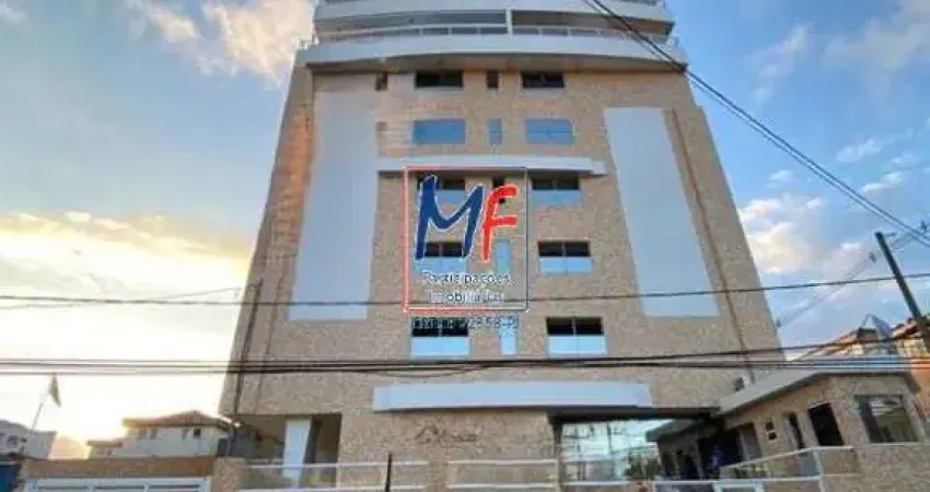 Excelente apto em São Vicente/SP, com 126m² a.u., 2 dormitórios (2 suítes), sala com 2 ambientes, cozinha planejada, varanda, 2 vagas. Aceita financiamento (REF 19.955)