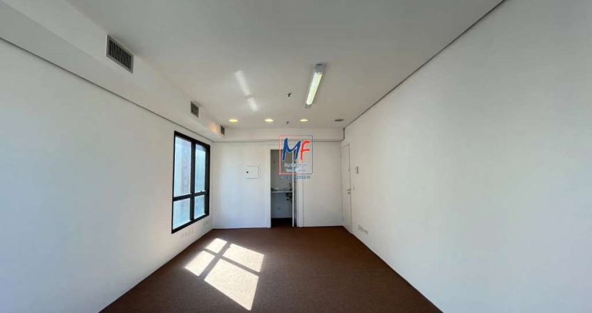 Excelente Conjunto Comercial recém reformado localizado no Itaim Bibi, com 35 m²  a.u., sala ampla, 2 banheiros, copa, recepção, 1 vaga. REF: 19.761