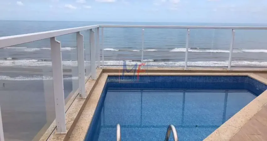 Excelente apto cobertura no Centro de Mongaguá/SP, 180 m² a.u., 2 dormitórios (1 suíte), churrasqueira, sala para jogos e festas, piscina privativa, 2 vagas (REF 17.479)