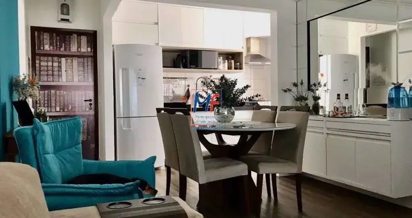 Excelente apto no tatuapé, com 64m² a.u., 2 dormitórios (1 suíte), sala, cozinha, varanda, 2 vagas fixas e escrituradas, lazer. prox. metrô tatuapé (ref 20.204)