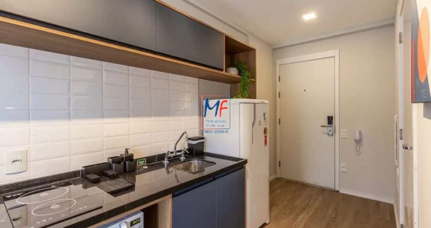 Excelente apto studio na Vila Madalena, com 27 m² a.u., 1 dormitório, banheiro, cozinha, varanda, lazer. Prox. Metrô Vila Madalena (REF 20.372)