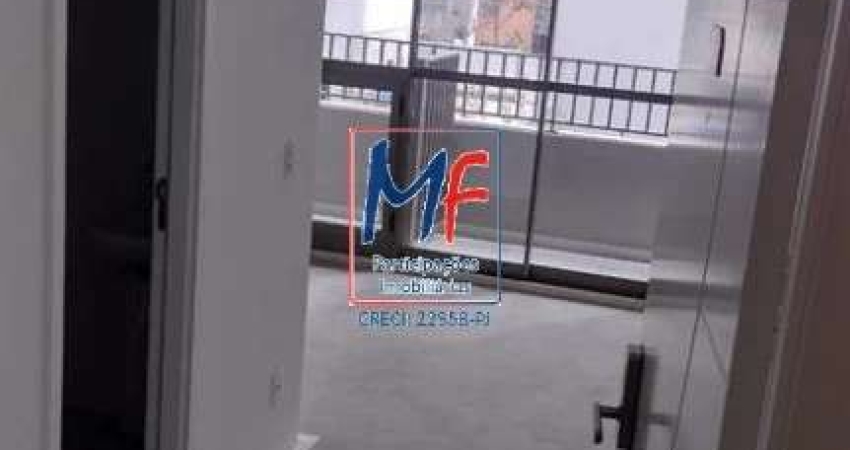 Excelente apto studio no Tatuapé,  29m² a.u., 1 dormitório, sala, cozinha, varanda, lazer. Prox. Shop.Metrô Tatuapé (REF 20.706)