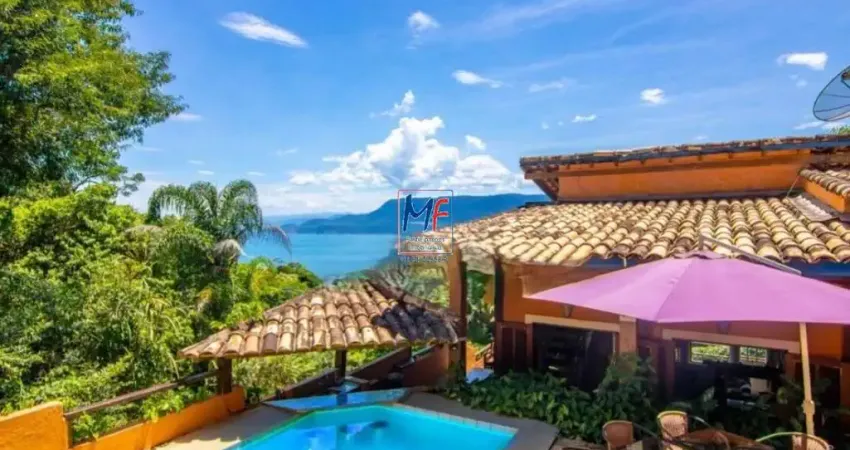 Excelente imóvel em são pedro, ilhabela, 348 m² a.c., 1.977 m² a.t., 6 suítes, casa principal, chalés independentes. (ref 20.676)