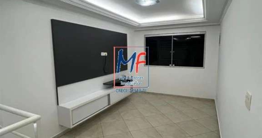 Excelente sobrado na Vila Ré, com 80m² a.u., 2 dormitórios (1 suíte), sala, cozinha, lavanderia, churrasqueira, quarto de serviço/depósito, 2 vagas cobertas (REF 20.827)