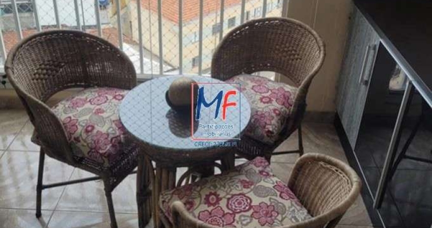 Excelente apto na Vila Albertina, com 90m² a.u., 3 dormitórios (1 suíte), sala, cozinha, lavanderia, varanda envidraçada, 2 vagas, lazer. Prox. Av. Miguel Conejo (REF 21.015)