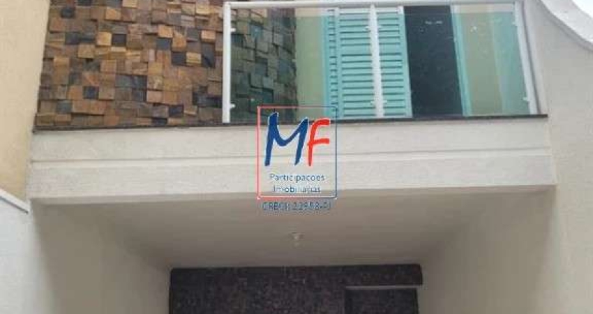 Excelente sobrado no Parque Residencial Oratório, com 100m² a.u., 3 dormitórios (1 suíte), sala, cozinha, varanda, jardim de inverno, churrasqueira, 2 vagas (REF 20.840)