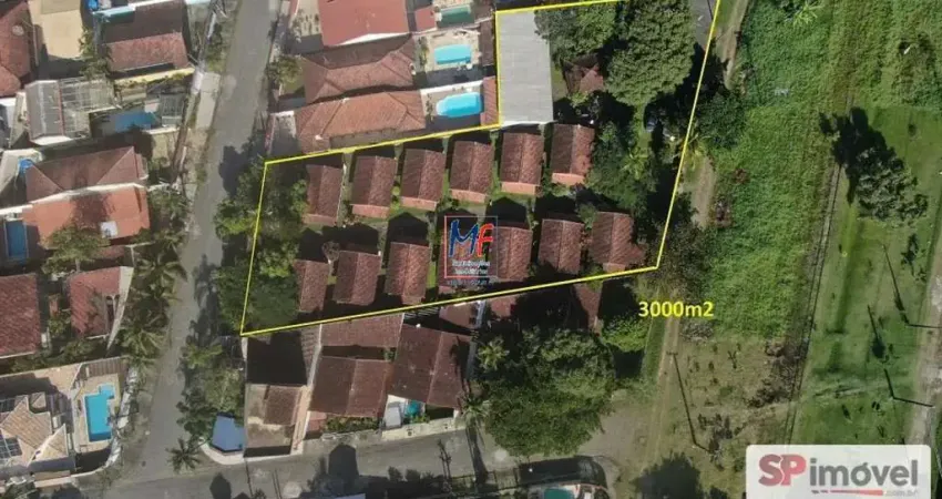 Excelente pousada em Itanhaém/SP, 3000m² a.t., com 13 chalés em estilo rústico, estacionamento privativo, salão de festas, salão de jogos, gazebo de lazer (REF 19.940)