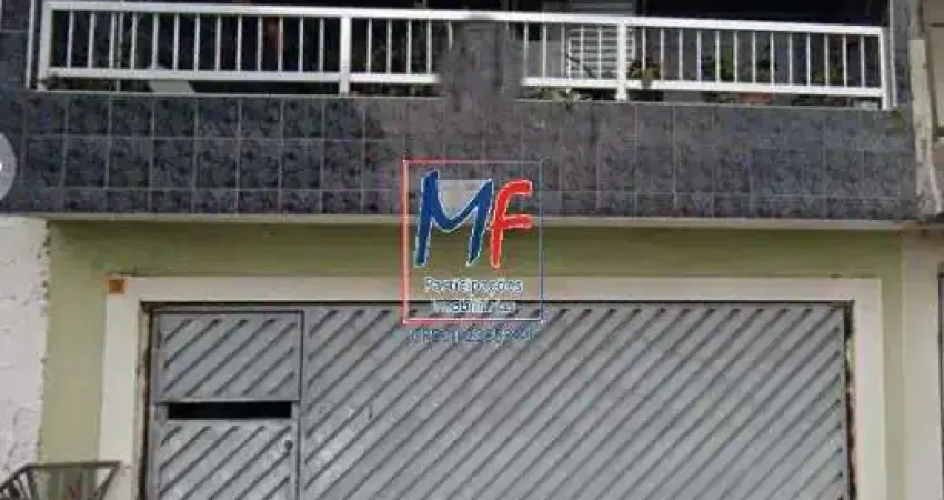 Excelente sobrado em Mauá/SP, 261m² a.u., 3 dormitórios, sala, copa, cozinha, área de serviço, varanda, salão de festas, churrasqueira, quintal, edícula, 2 vagas (REF 20.829)