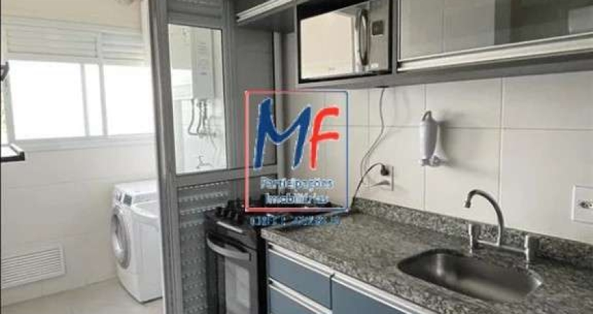Excelente apto na Chácara São João, com 53m² a.u., 2 dormitórios, sala, cozinha, área de serviço, varanda envidraçada, 1 vaga, lazer. Prox. Av. Mutinga (REF 21.088)