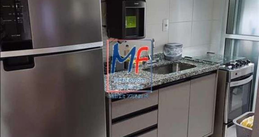 Excelente apto na Chácara Santo Antônio (Zona Sul SP), 53m² a.u., 2 dormitórios (1 suíte), sala, cozinha, área de serviço, varanda envidraçada, 1 vaga, lazer (REF 21.107)