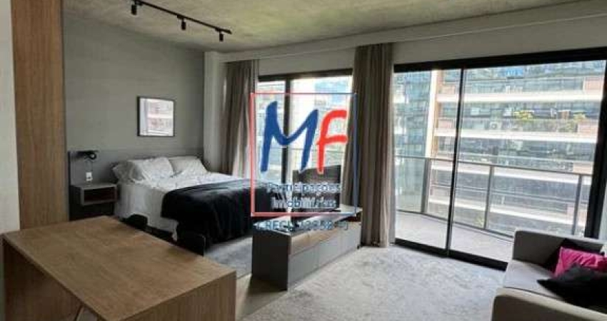Excelente apto studio na Vila Olímpia, com 42m² a.u., 1 dormitório, sala, cozinha, varanda, 1 vaga, lazer. Prox. Av. Brigadeiro Faria Lima (REF 21.118)