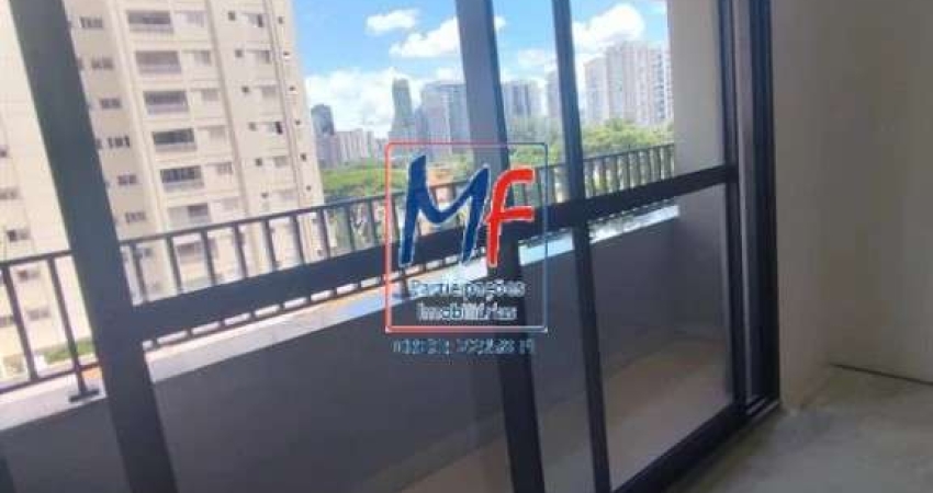 Excelente apto studio na Vila Cordeiro, com 23m² a.u., 1 dormitório, cozinha, banheiro, varanda, lazer. Prox. Avenidas Morumbi e Santo Amaro (REF 21.120)