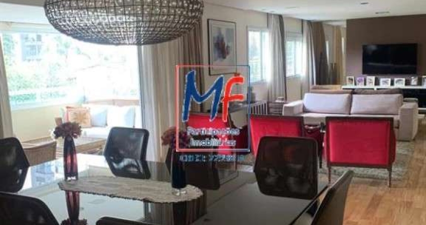 Excelente apto no Campo Belo, 206m² a.u., 3 dormitórios (3 suítes), sala, cozinha, varanda, 3 vagas, lazer. Prox. Avenida Jornalista Roberto Marinho (REF 21.187)