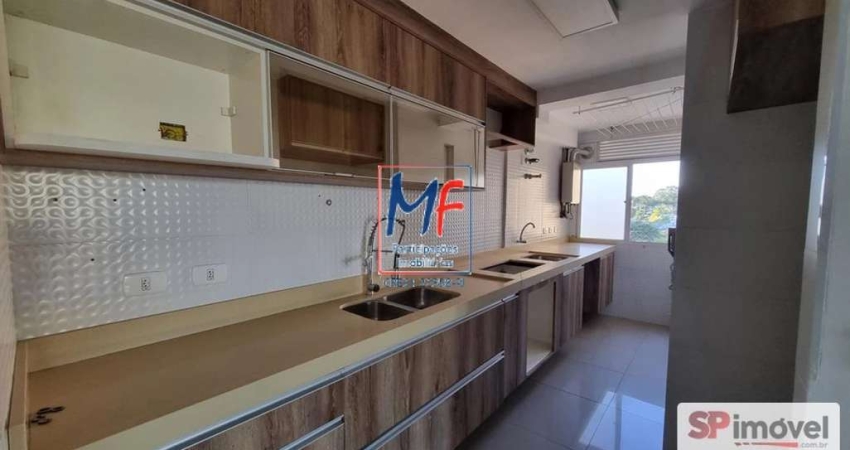 Excelente apto na Vila Campestre, com 88m² a.u., 3 dormitórios (1 suíte), sala c/ 2 ambientes, varanda gourmet, cozinha, lavanderia, depósito, 2 vagas, lazer (REF 21.196)