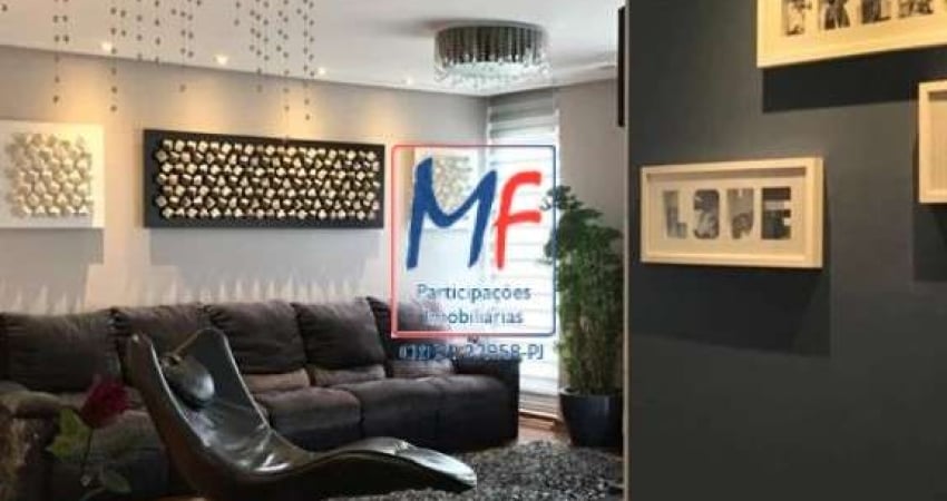 Excelente apto no bairro Barcelona, em São Caetano do Sul/SP, com 121m² a.u., 3 dormitórios (1 suíte), sala, cozinha, escritório, varanda, 2 vagas, lazer (REF 21.240)