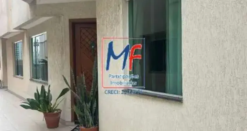 Excelente sobrado em cond. fechado na Vila Scarpelli, Santo André/SP, 188m² a.u., 3 dormitórios (1 suíte), sala, cozinha, depósito, churrasqueira, 3 vagas  (REF 21.246)