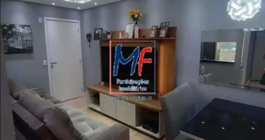 Excelente apto na Vila João Ramalho, Santo André/SP, com 48m² a.u., 2 dormitórios, sala, cozinha planejada, sacada, lavanderia, 1 vaga, lazer (REF 21.247)