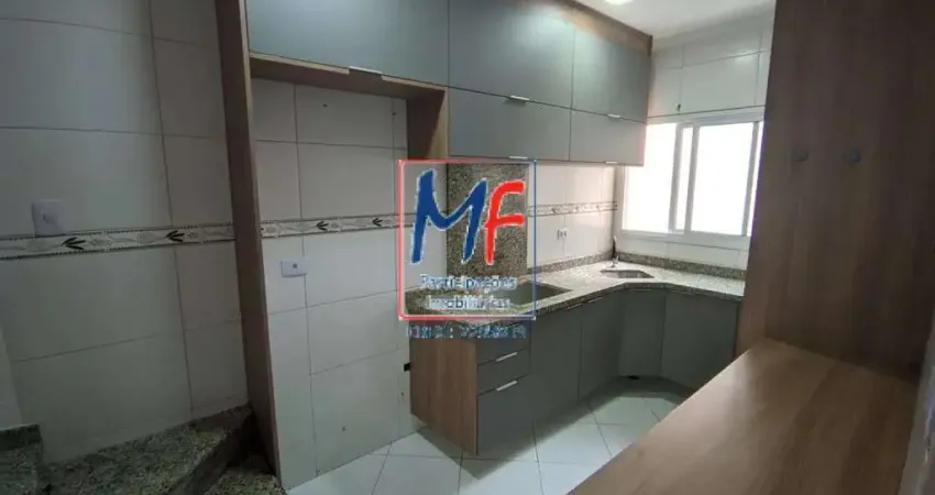 Excelente apto cobertura na Vila Scarpelli, Santo André/SP, com 198m² a.u., 2 dormitórios (1 suíte), sala, cozinha, área gourmet, churrasqueira, 2 vagas (REF 21.251)